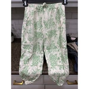 paisley lane‎ green toile lines jogger pants girl's 10